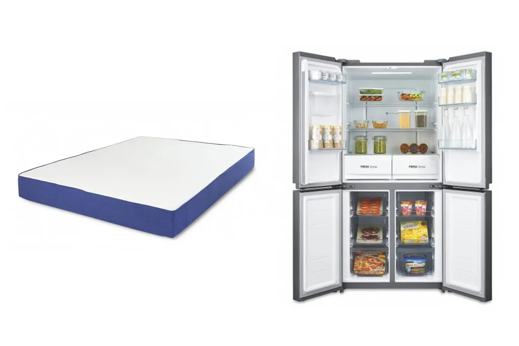 ALDI mattress in a box and French door fridge