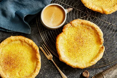 Easy baked custard tarts using ready-made pastry