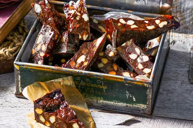 Macadamia honey and ginger panforte