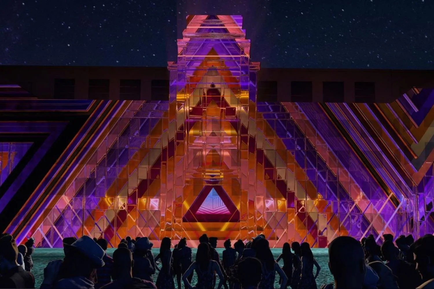 museum with light projection