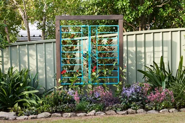 Charlie makes a garden trellis for climbing plants