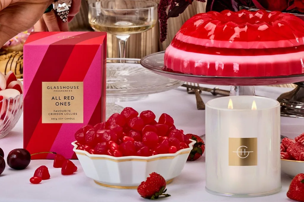 valentines candle and spread
