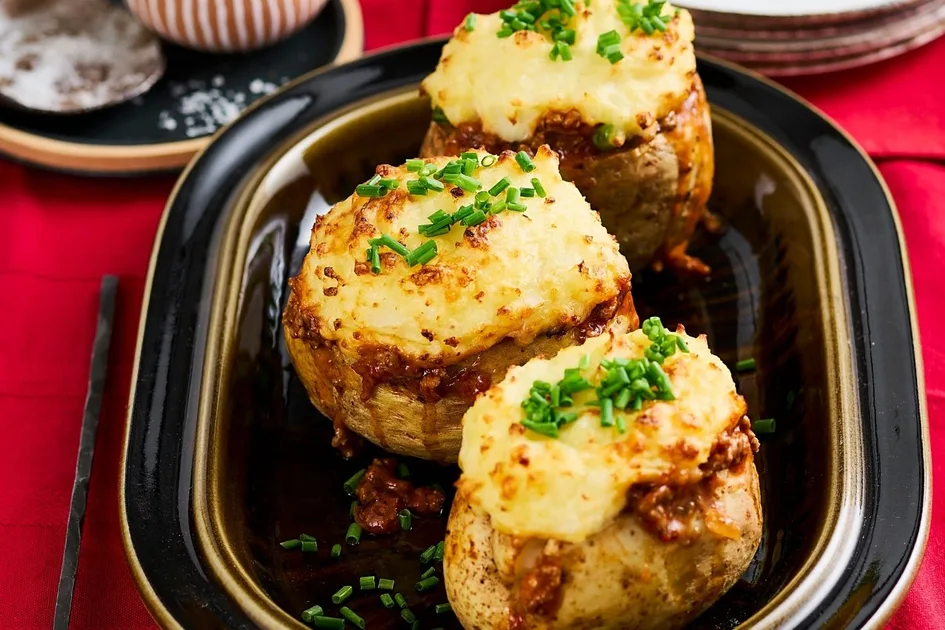 Cottage pie jacket potatoes Recipe | Better Homes & Gardens Australia