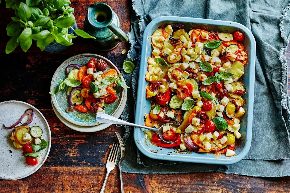 Mediterranean Vegetable and Haloumi Bake - Better Homes & Gardens Australia
