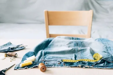 sewing jeans