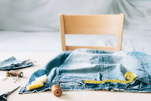 sewing jeans