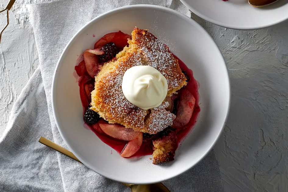 Apple and blackberry custard pudding recipe Recipe - Better Homes & Gardens Australia