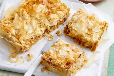 Caramelised onion and gruyere pie