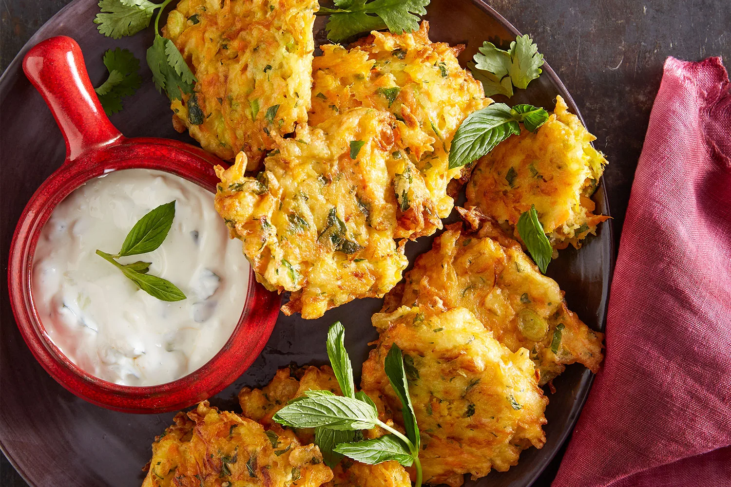 Winter vegetable fritters.