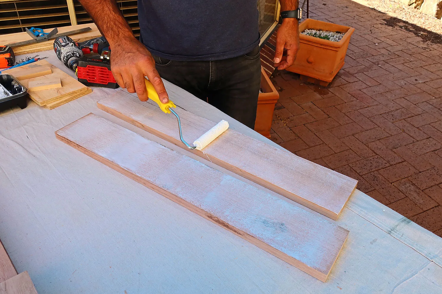 How to make window shelves step 2