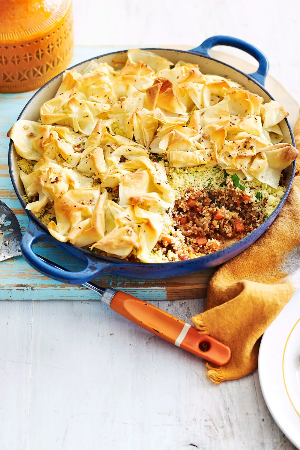 Moroccan beef pie