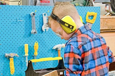 Build a ‘mini-me’ workbench for your kids