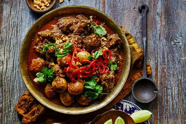Slow-cooked massaman beef