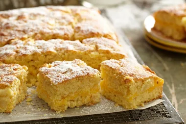 Pear and custard slice