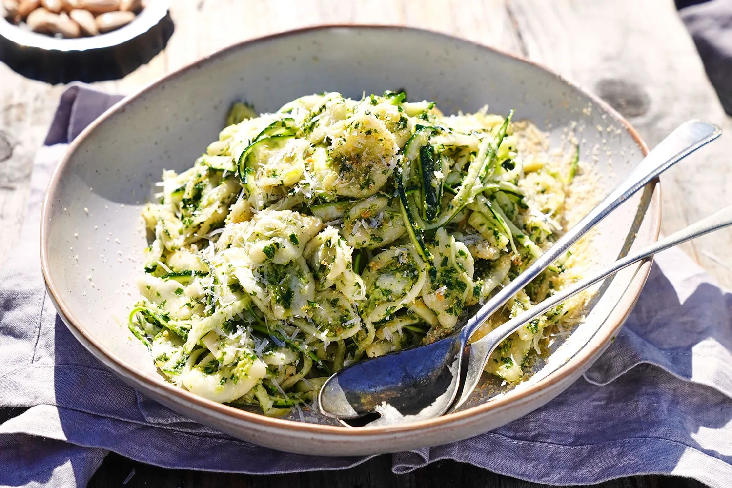 Handmade orecchiette with garden green sauce