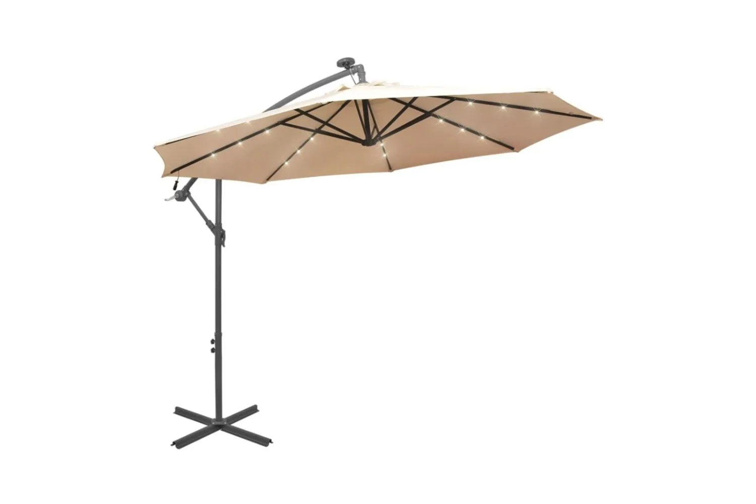 Hanging umbrella with LED Lighting.