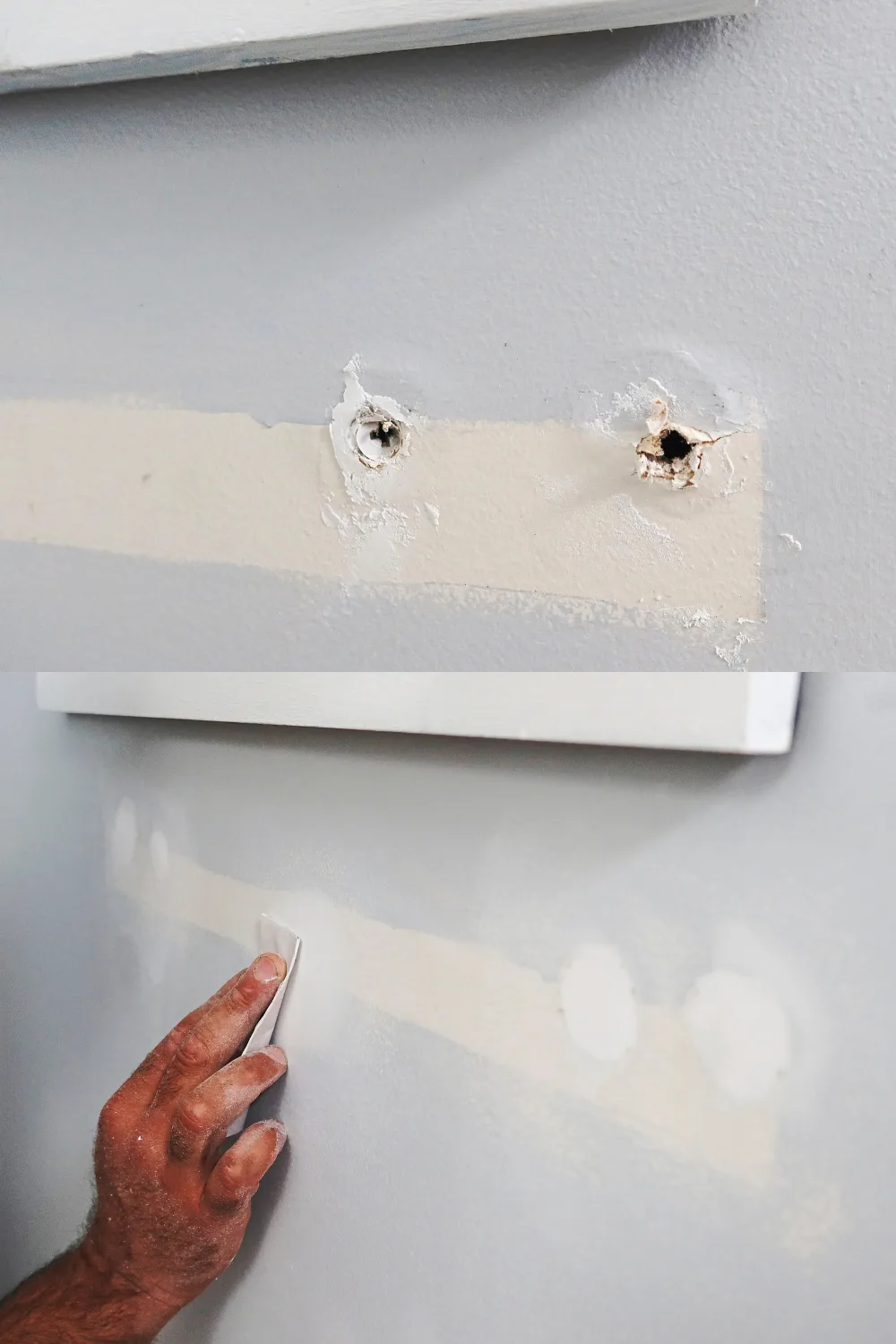 before after holes