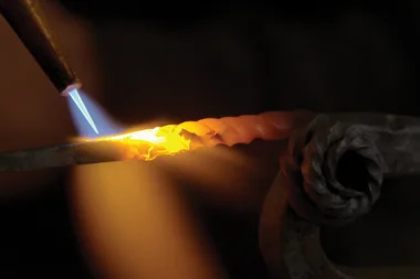 Adam meets blacksmith Max Tucker