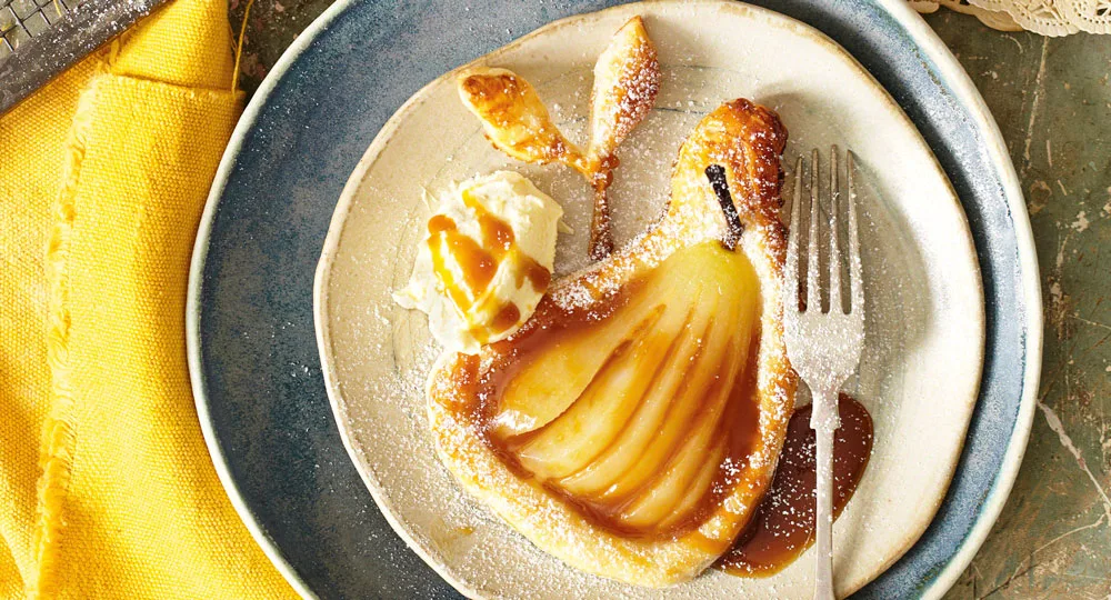 Pear tartlets with salted-caramel sauce - Better Homes & Gardens Australia