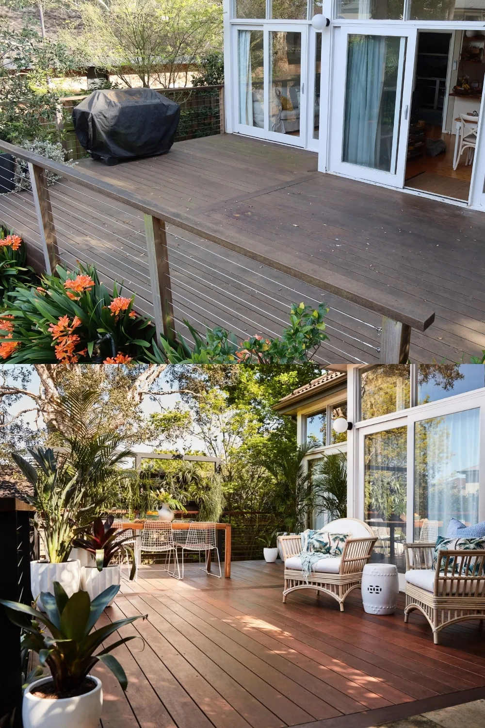 Before and after.