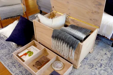 How to make a blanket storage box