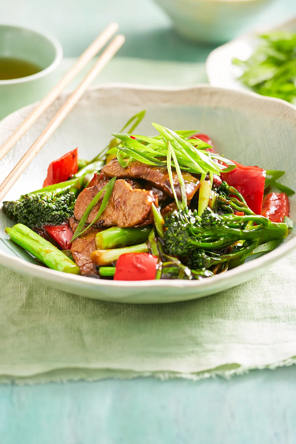 Mongolian lamb broccolini stir-fry