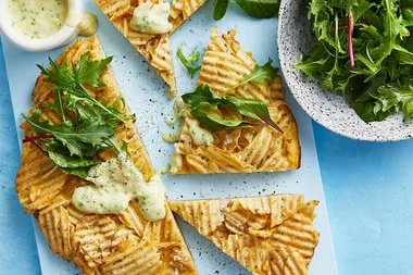 Salt & vinegar potato tortilla with aioli