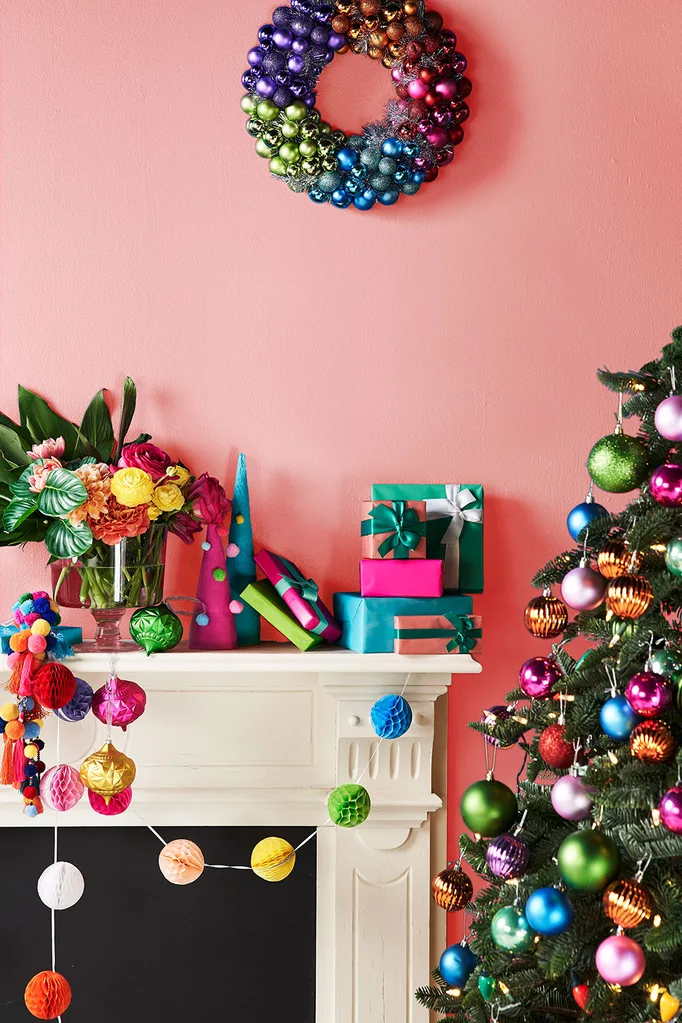 Christmas tree and mantle