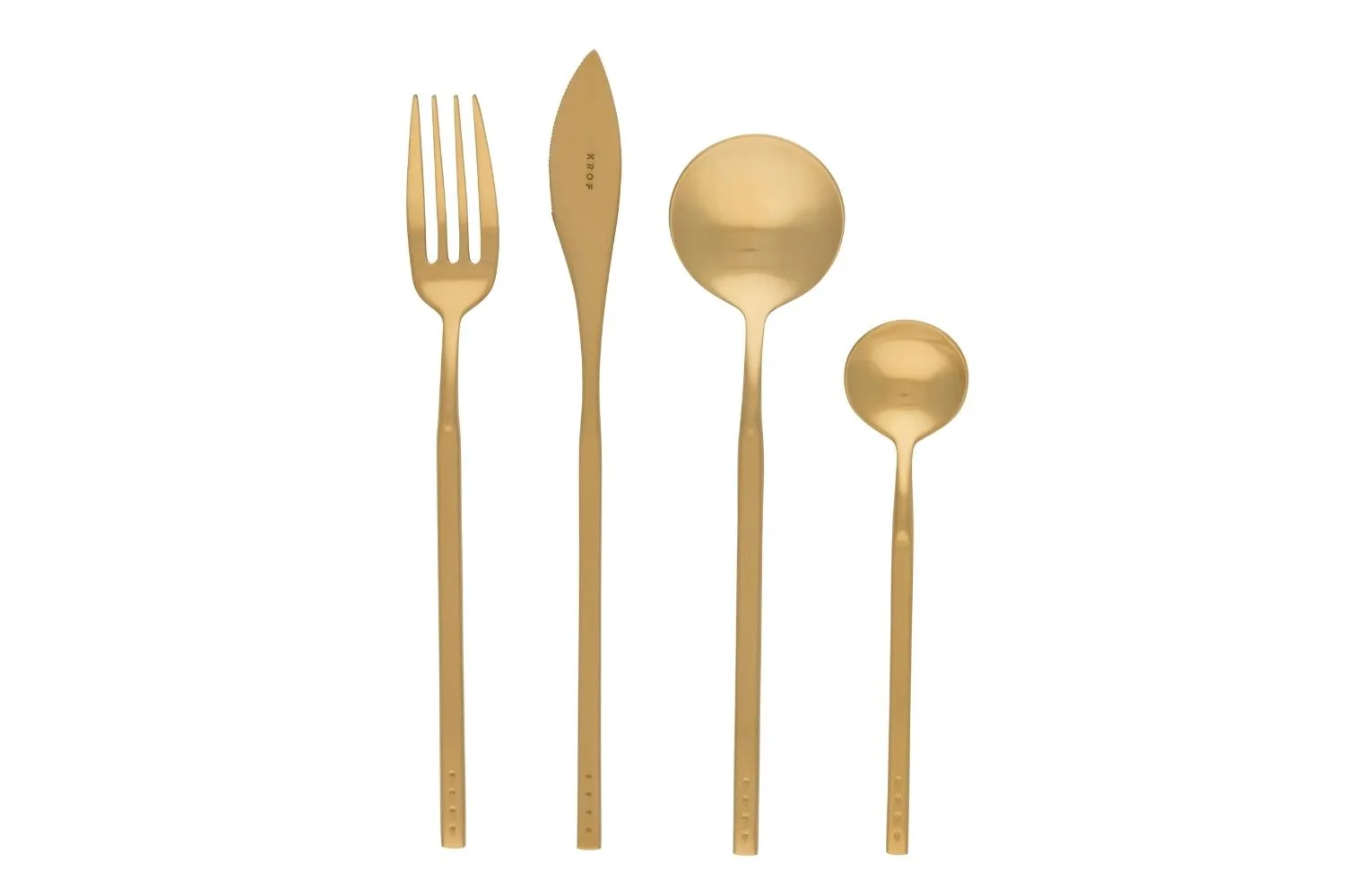 2. Brushed gold 24 piece set, $349, Krof