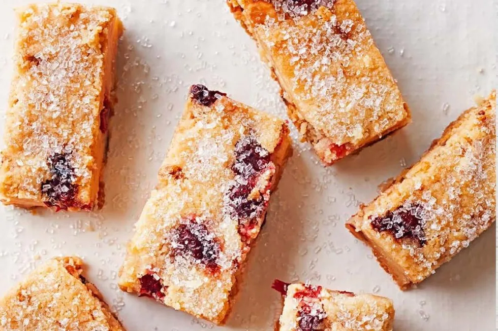 Macadamia and cranberry shortbread