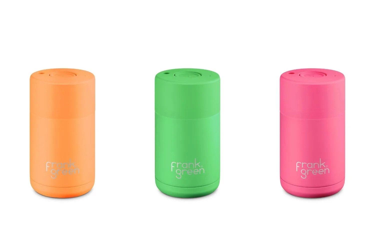 neon pink ceramic reusable cup 10oz - frank green