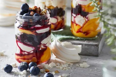 Blueberry and mango smash-up
