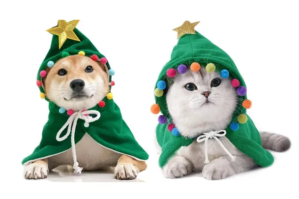 ANIAC Pet Christmas Costume Puppy Xmas Cloak