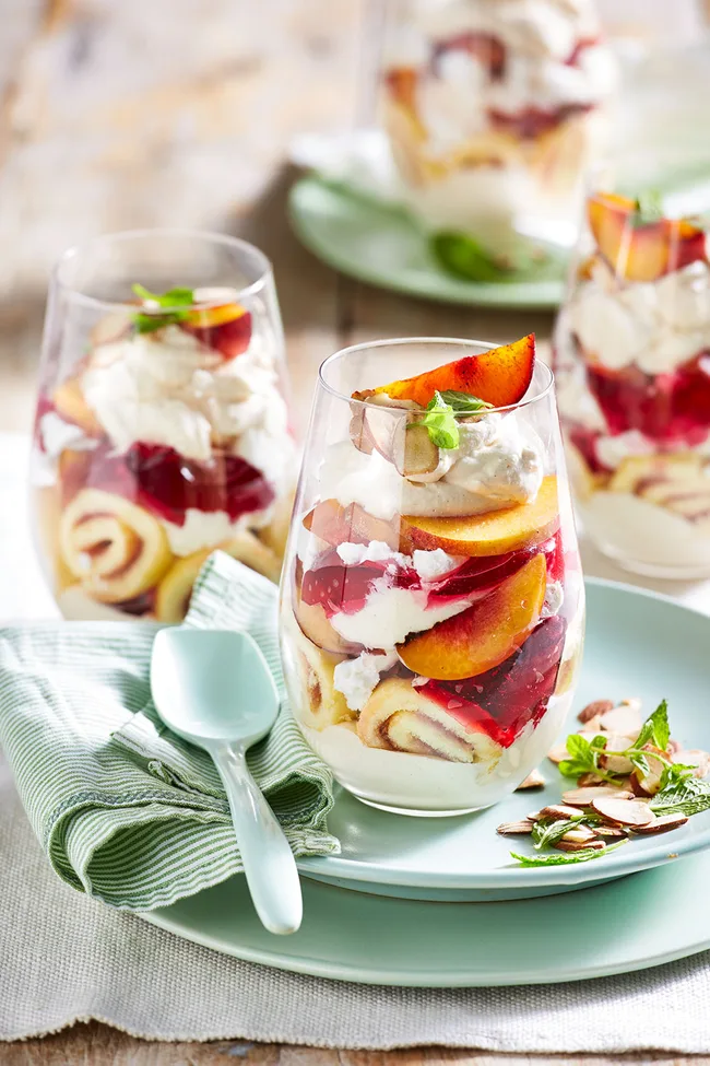 Nectarine trifle