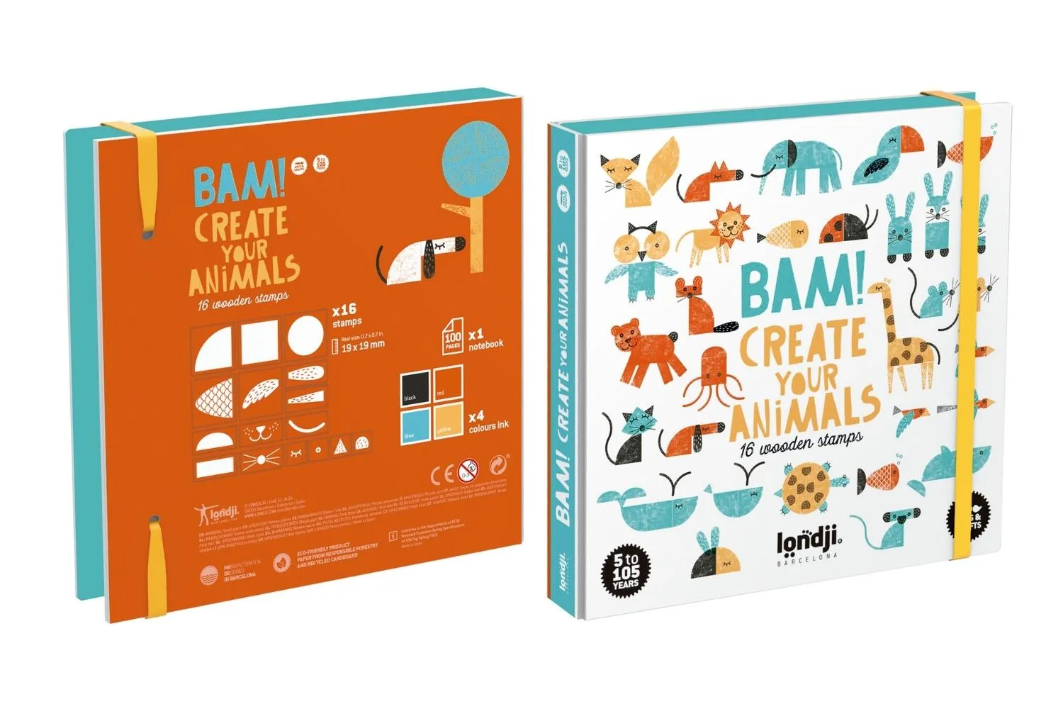 Londji Bam! Animals Wooden Stamp Set $33.50