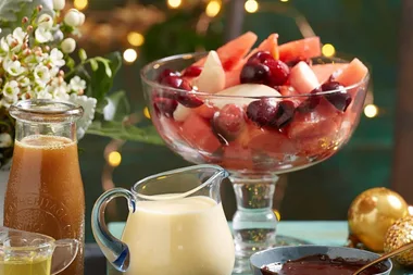 Tipsy festive fruit salad