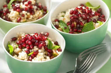 Pearl couscous and pomegranate salad