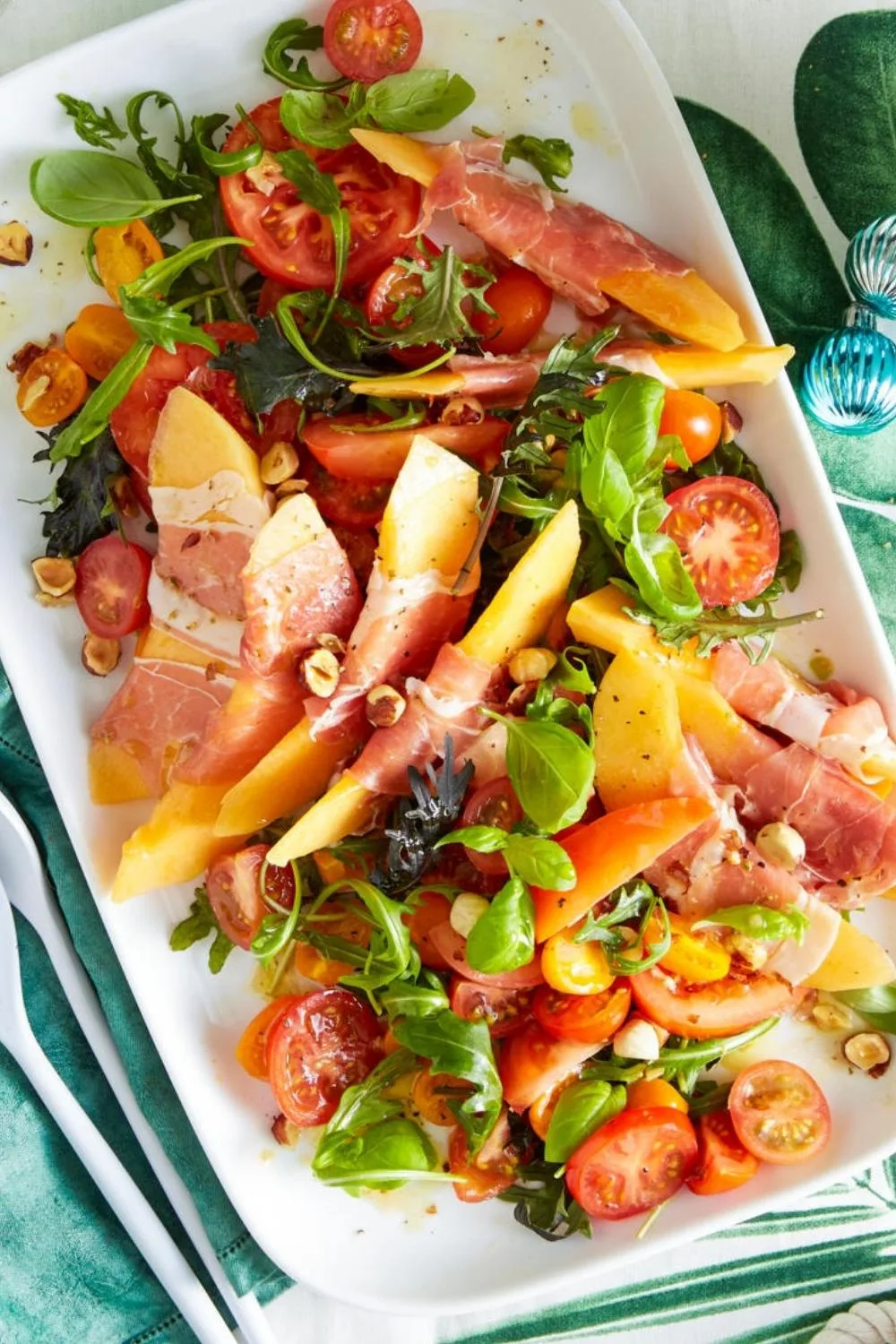 Tomato, melon and prosciutto salad