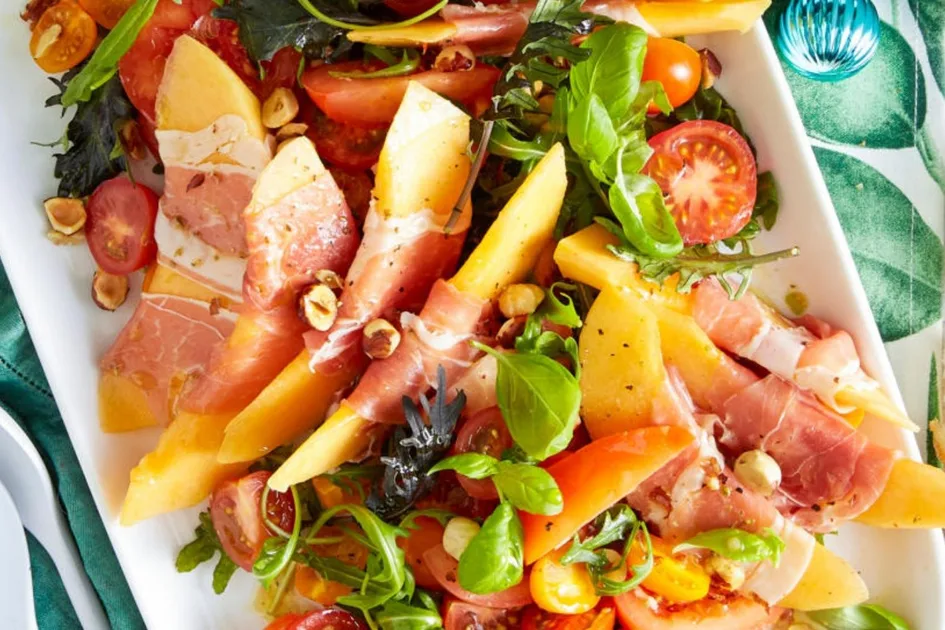 Tomato, melon and prosciutto salad recipe Recipe - Better Homes &amp; Gardens Australia