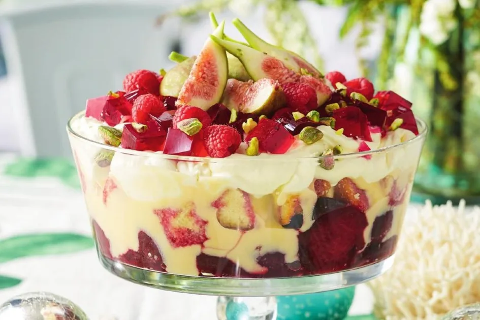 Summer roasted plum trifle recipe Recipe - Better Homes & Gardens Australia