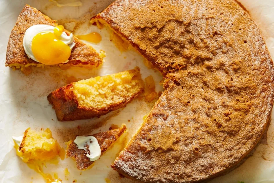 Pineapple butter cake with mango sauce recipe Recipe - Better Homes & Gardens Australia
