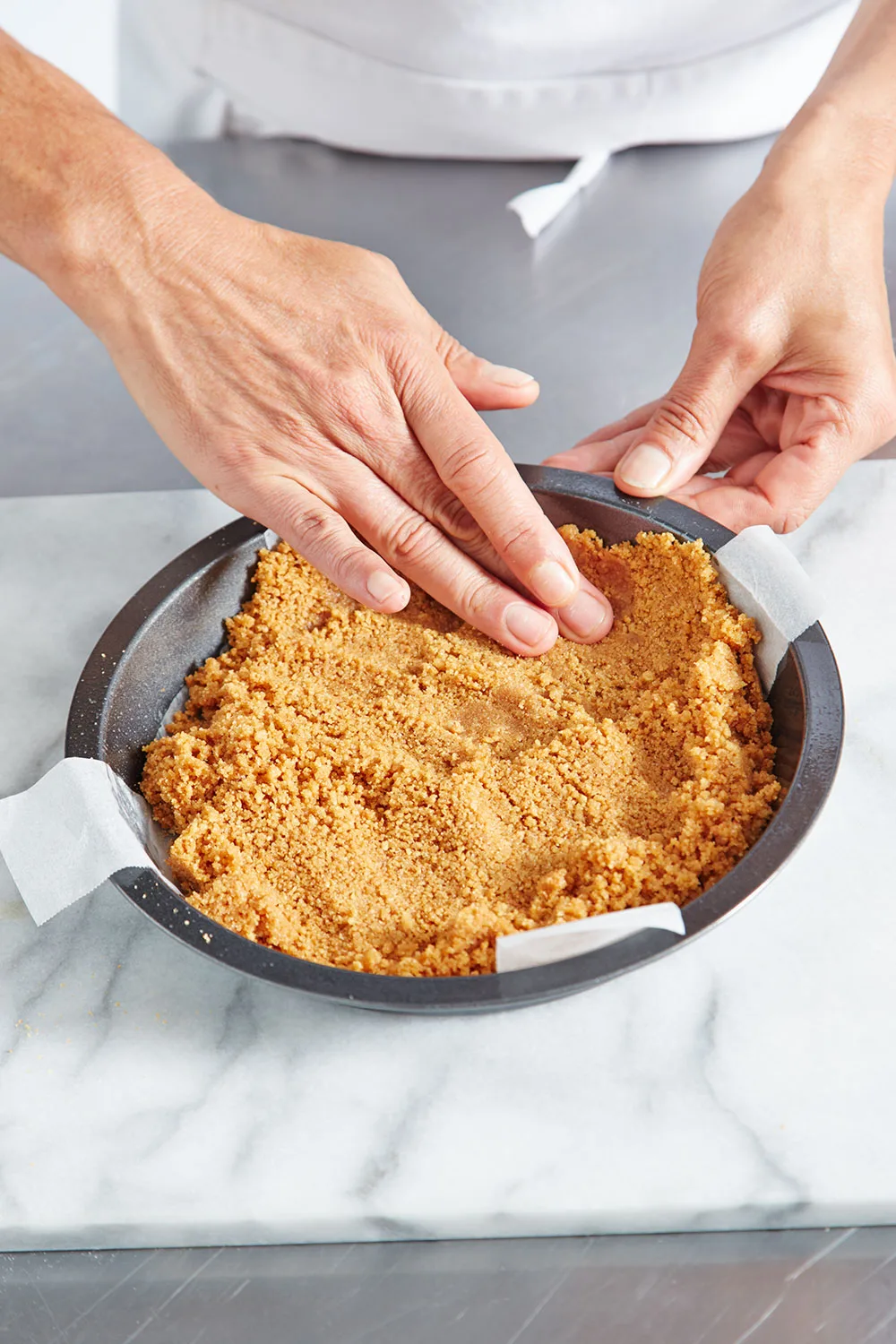 Press mixture into pie tin
