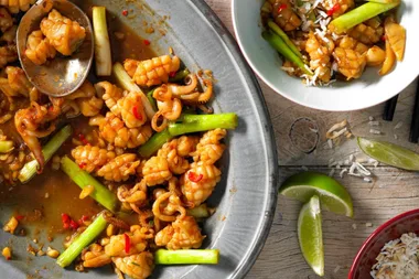 Barbecued squid