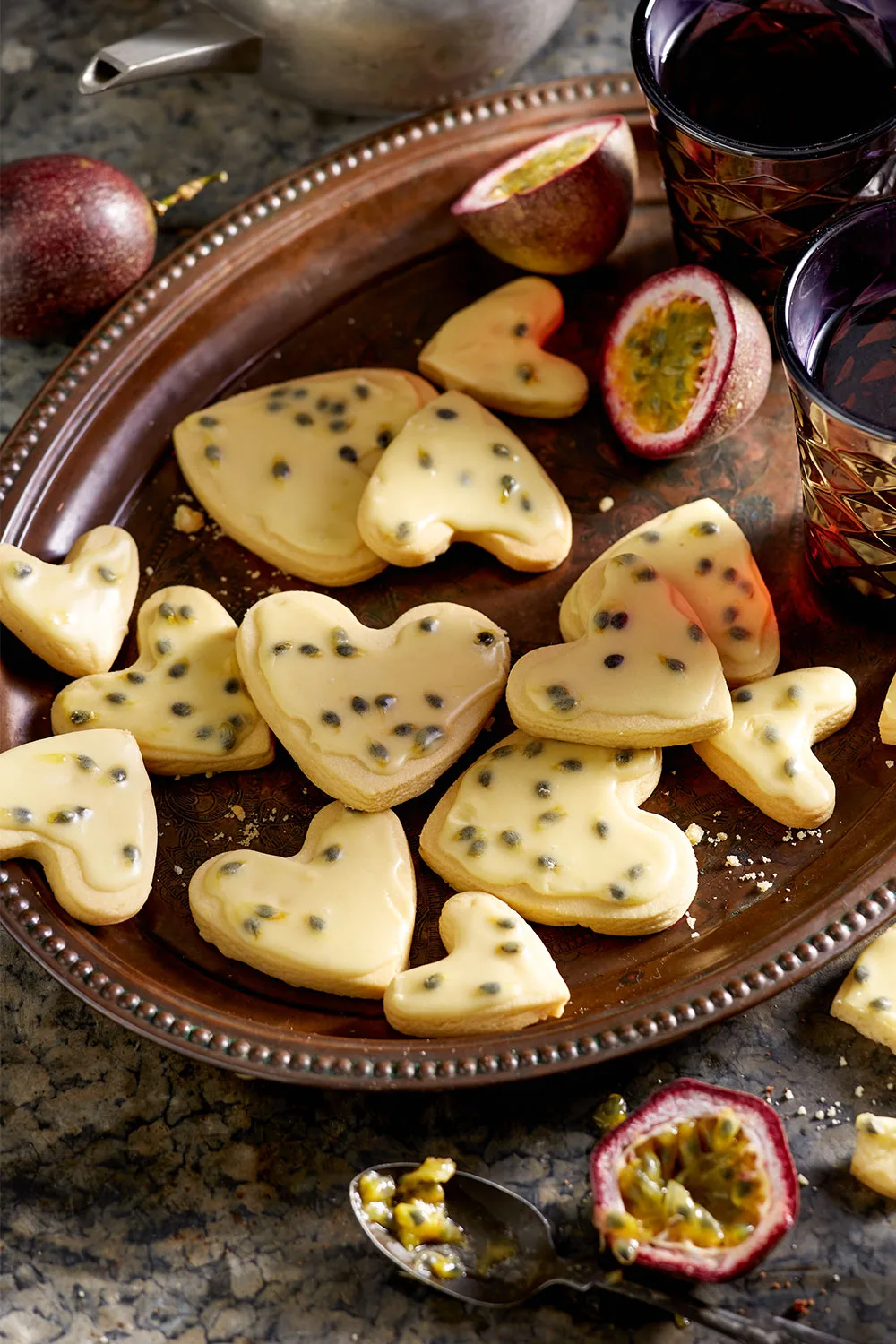 Passionfruit shortbread