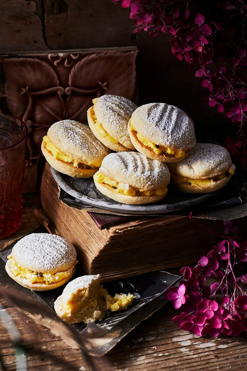 Passionfruit melting moments