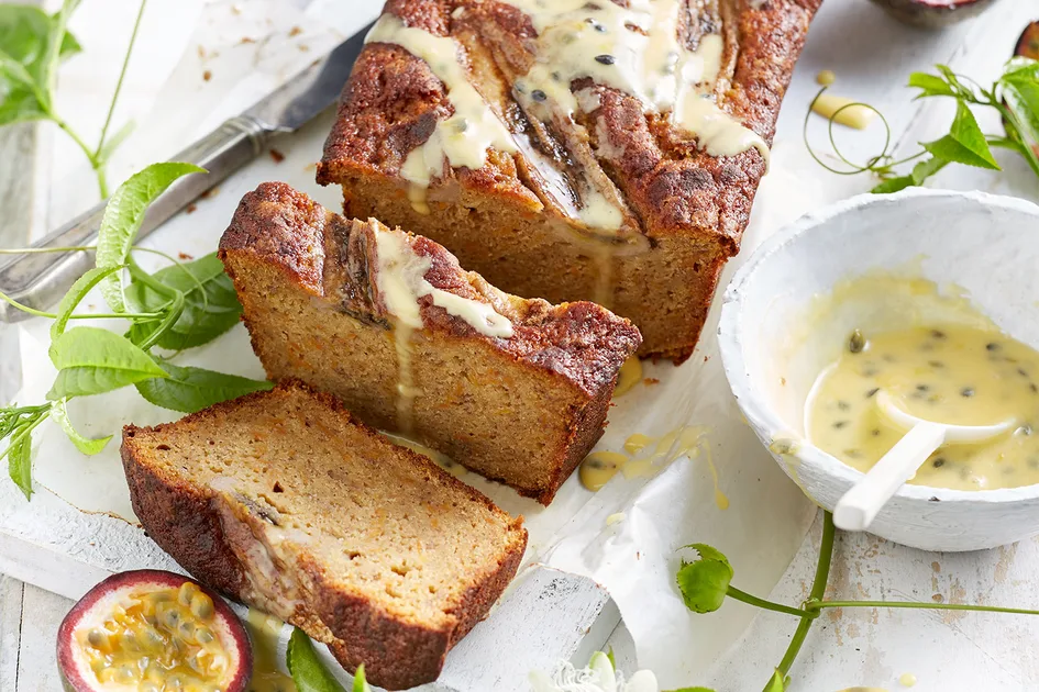Banana loaf with passionfruit drizzle recipe Recipe - Better Homes & Gardens Australia