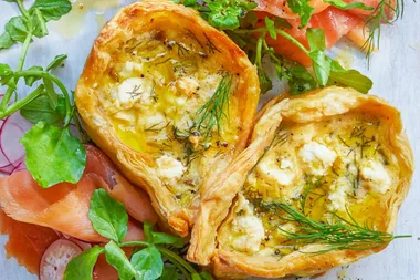 Leek and garlic tarts