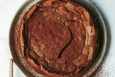 Chocolate olive oil mousse cake