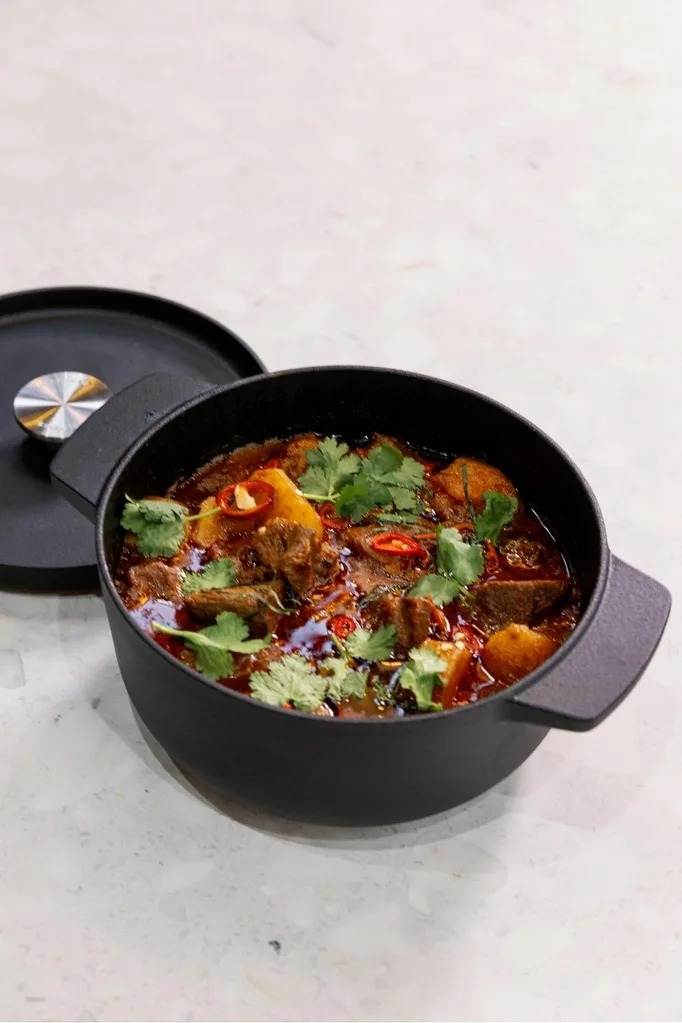 22cm cast iron casserole pot