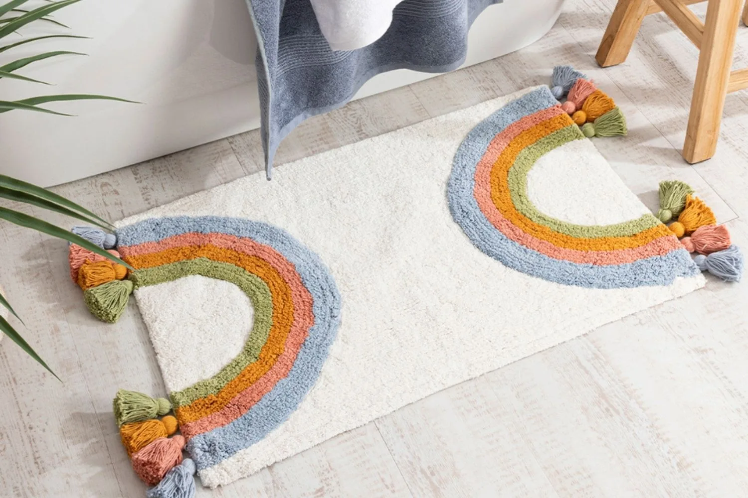 Rainbow-bath-mat